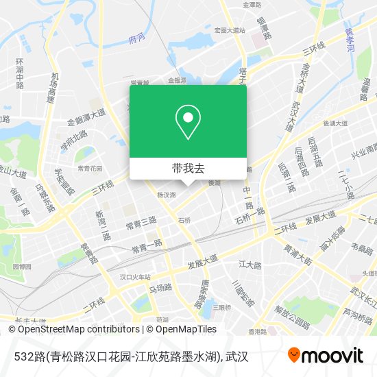532路(青松路汉口花园-江欣苑路墨水湖)地图