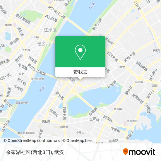 余家湖社区(西北3门)地图