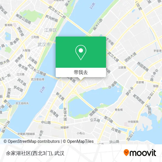 余家湖社区(西北3门)地图