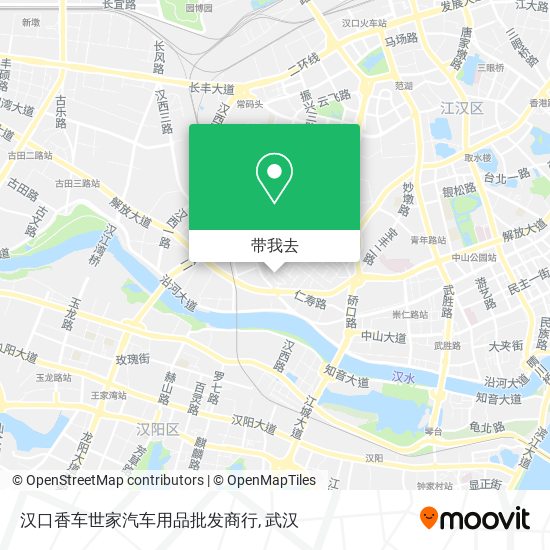 汉口香车世家汽车用品批发商行地图