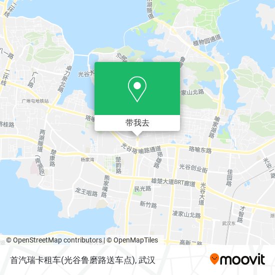 首汽瑞卡租车(光谷鲁磨路送车点)地图
