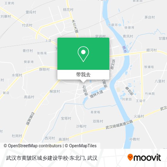 武汉市黄陂区城乡建设学校-东北门地图