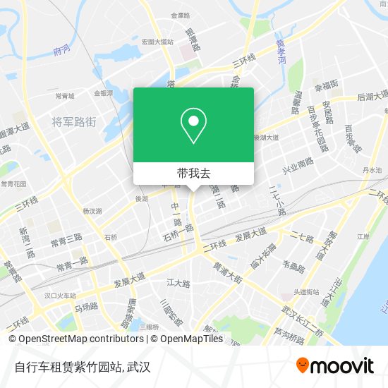自行车租赁紫竹园站地图