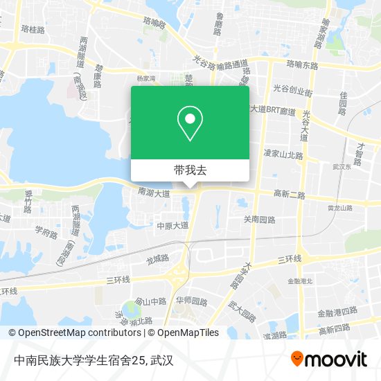 中南民族大学学生宿舍25地图