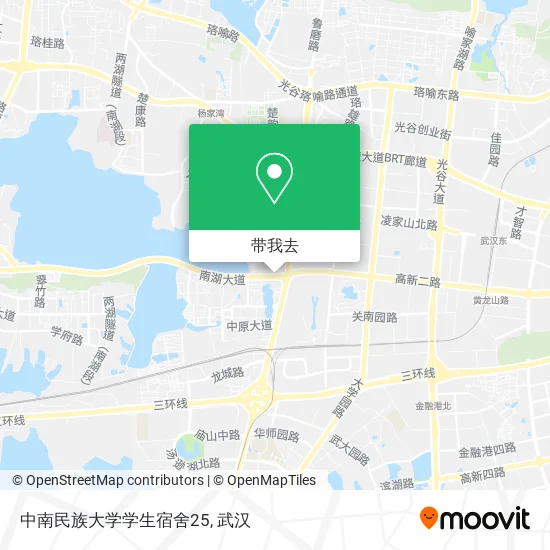 中南民族大学学生宿舍25地图