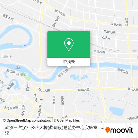 武汉三官汉江公路大桥(蔡甸段)总监办中心实验室地图