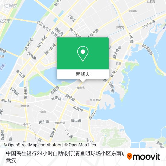 中国民生银行24小时自助银行(青鱼咀球场小区东南)地图