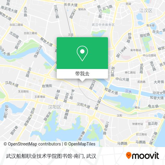 武汉船舶职业技术学院图书馆-南门地图