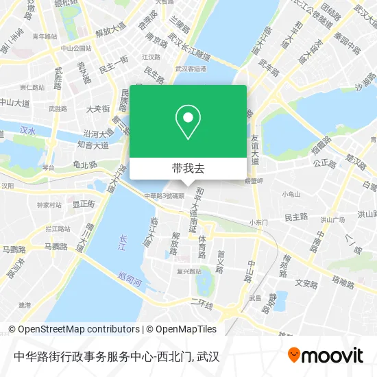中华路街行政事务服务中心-西北门地图