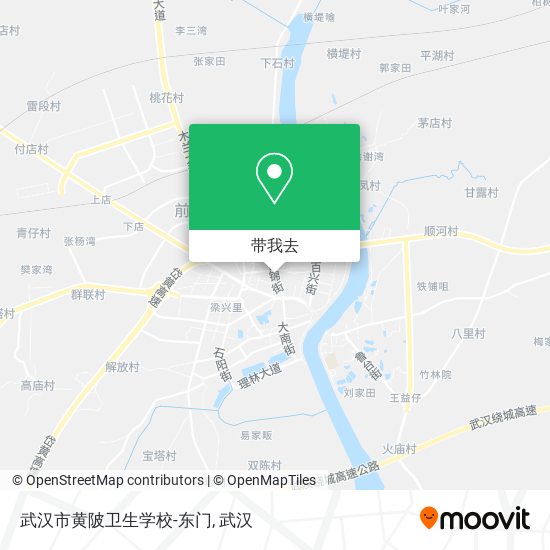 武汉市黄陂卫生学校-东门地图
