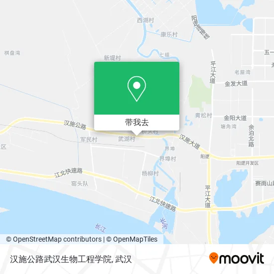 汉施公路武汉生物工程学院地图