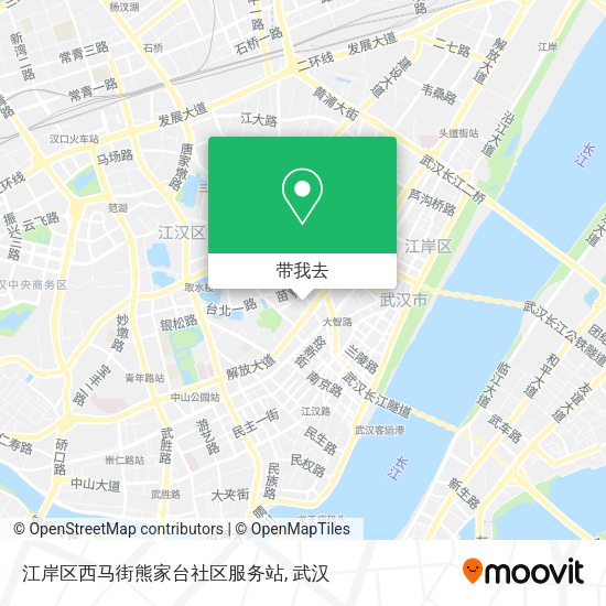 江岸区西马街熊家台社区服务站地图