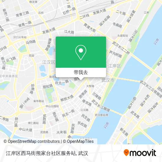 江岸区西马街熊家台社区服务站地图