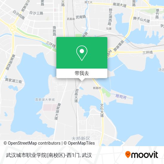 武汉城市职业学院(南校区)-西1门地图