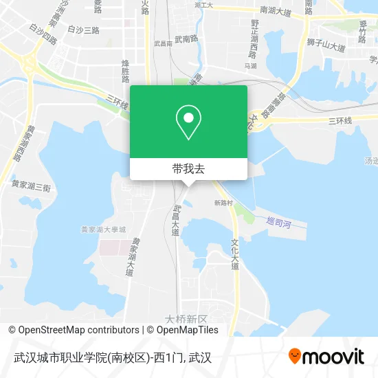 武汉城市职业学院(南校区)-西1门地图