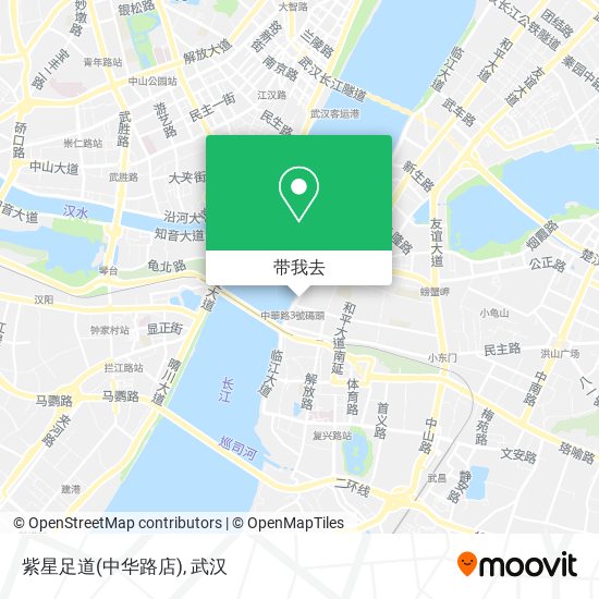 紫星足道(中华路店)地图