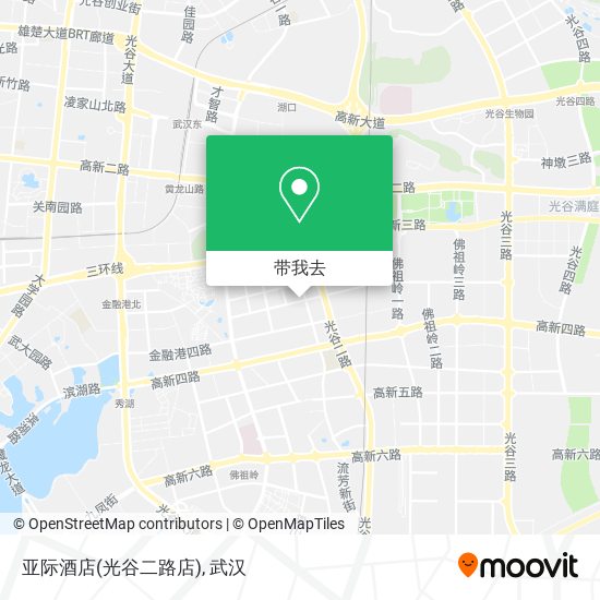 亚际酒店(光谷二路店)地图