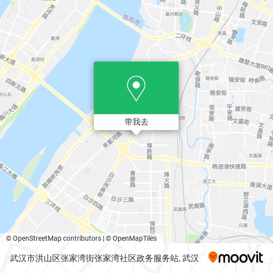 武汉市洪山区张家湾街张家湾社区政务服务站地图