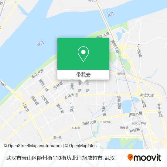 武汉市青山区随州街110街坊北门旭威超市地图
