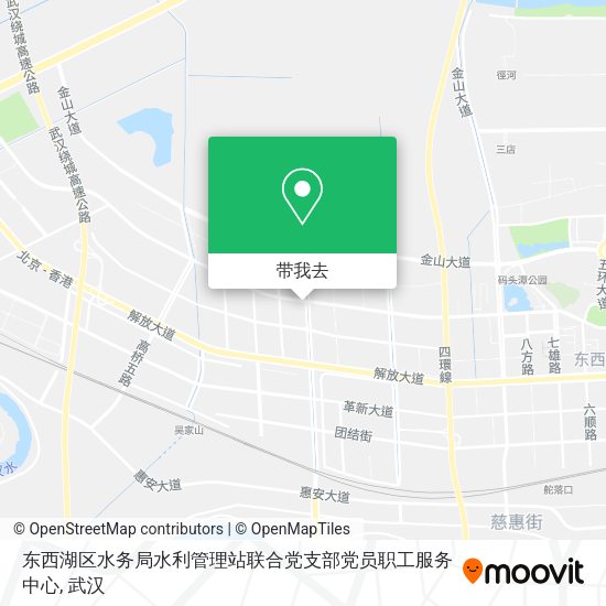 东西湖区水务局水利管理站联合党支部党员职工服务中心地图