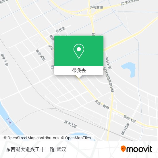 东西湖大道兴工十二路地图