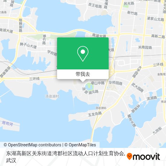 东湖高新区关东街道湾郡社区流动人口计划生育协会地图