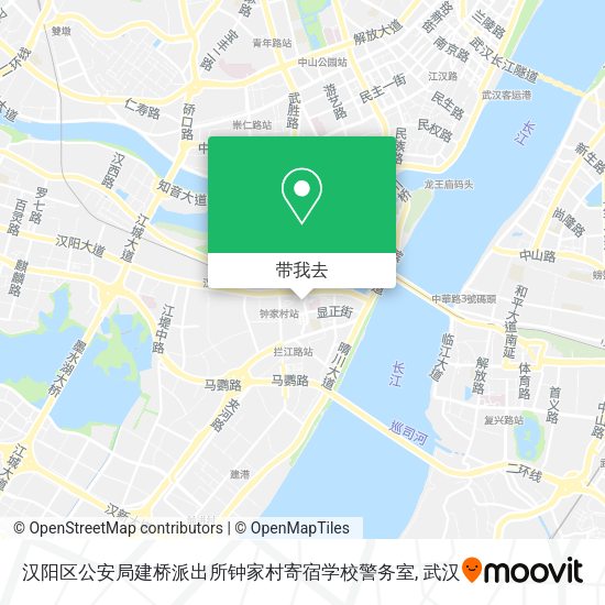 汉阳区公安局建桥派出所钟家村寄宿学校警务室地图