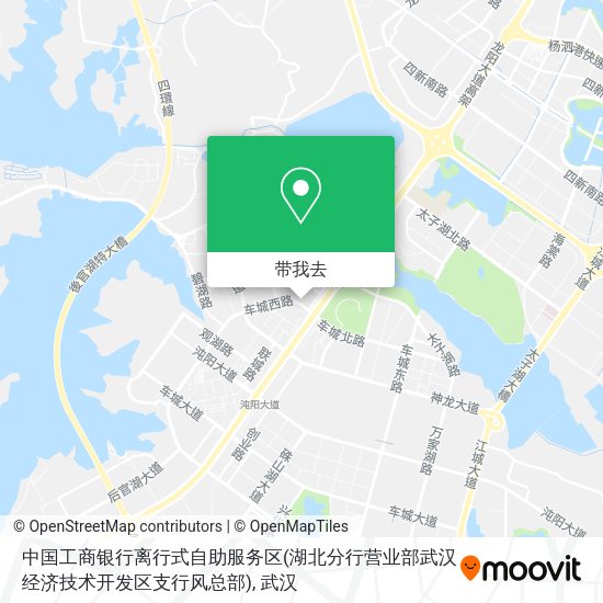 中国工商银行离行式自助服务区(湖北分行营业部武汉经济技术开发区支行风总部)地图