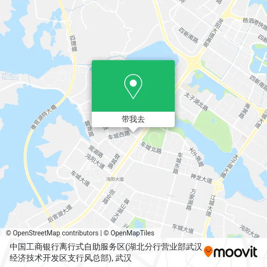 中国工商银行离行式自助服务区(湖北分行营业部武汉经济技术开发区支行风总部)地图
