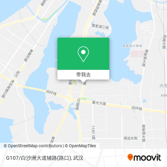 G107/白沙洲大道辅路(路口)地图