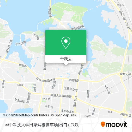 华中科技大学田家炳楼停车场(出口)地图