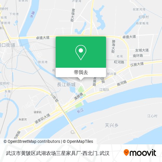 武汉市黄陂区武湖农场三星家具厂-西北门地图