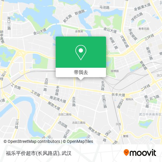 福乐平价超市(长风路店)地图