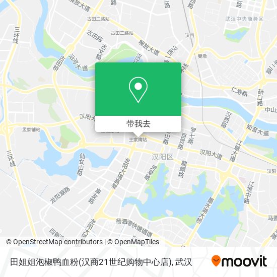 田姐姐泡椒鸭血粉(汉商21世纪购物中心店)地图