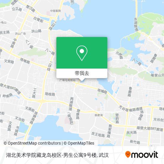 湖北美术学院藏龙岛校区-男生公寓9号楼地图