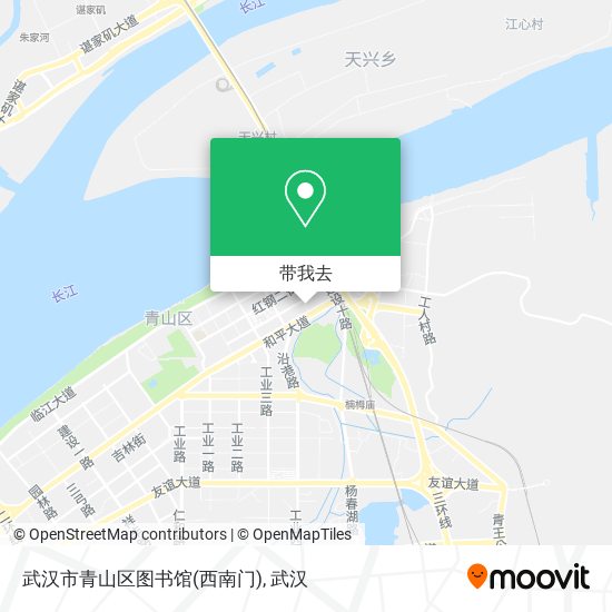 武汉市青山区图书馆(西南门)地图