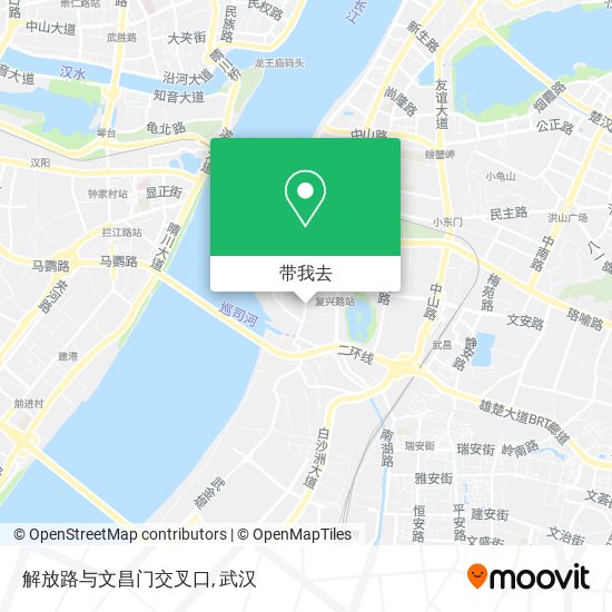 解放路与文昌门交叉口地图