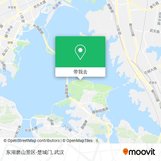 东湖磨山景区-楚城门地图