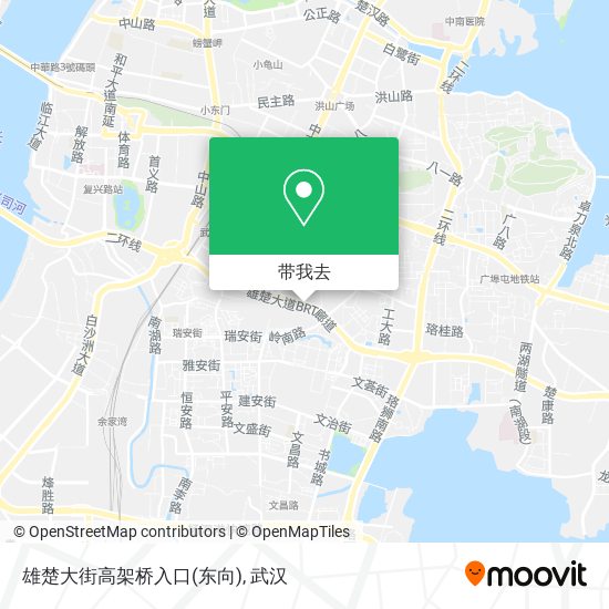 雄楚大街高架桥入口(东向)地图