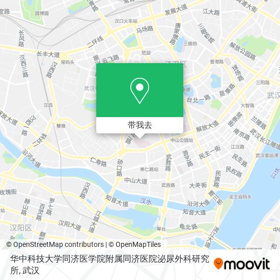华中科技大学同济医学院附属同济医院泌尿外科研究所地图