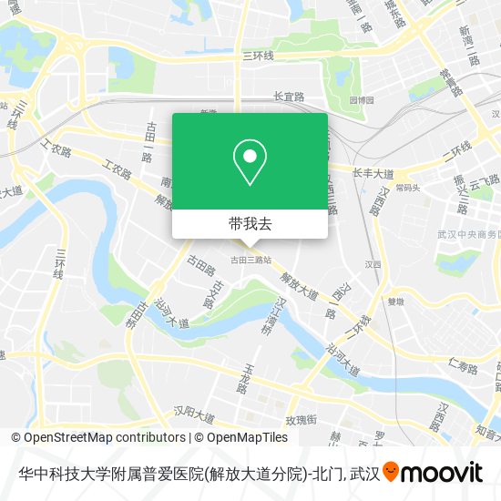 华中科技大学附属普爱医院(解放大道分院)-北门地图