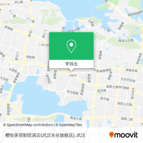樱悦美宿影院酒店(武汉光谷旗舰店)地图