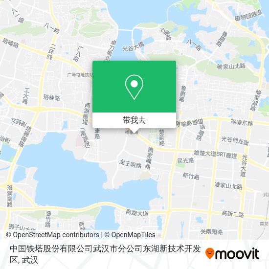 中国铁塔股份有限公司武汉市分公司东湖新技术开发区地图