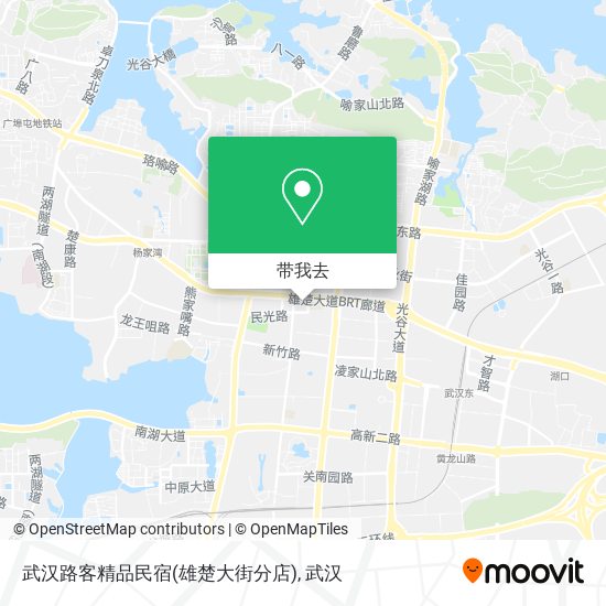 武汉路客精品民宿(雄楚大街分店)地图