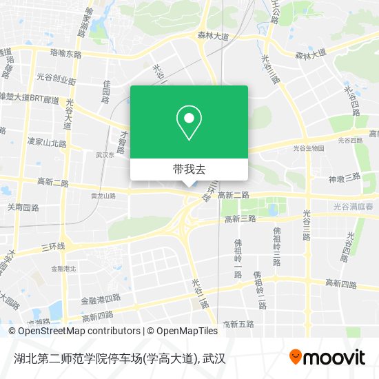 湖北第二师范学院停车场(学高大道)地图