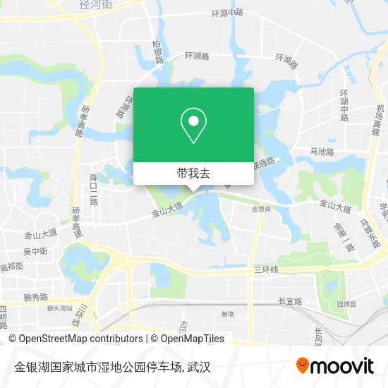 金银湖国家城市湿地公园停车场地图