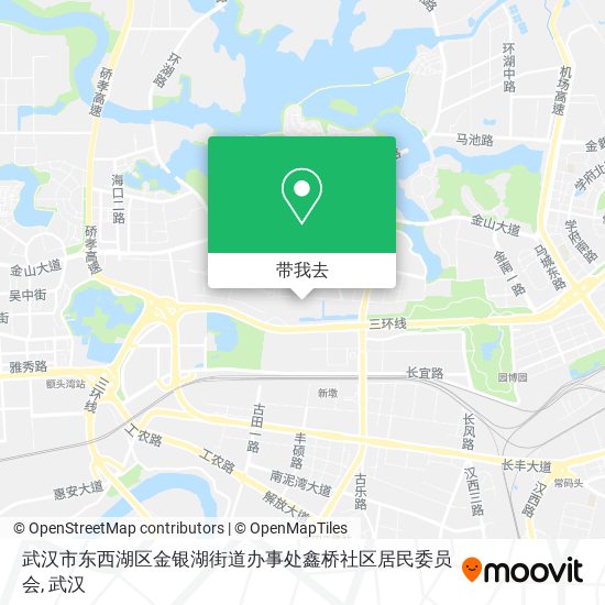 武汉市东西湖区金银湖街道办事处鑫桥社区居民委员会地图