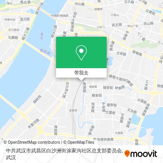 中共武汉市武昌区白沙洲街涂家沟社区总支部委员会地图