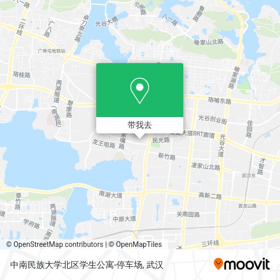 中南民族大学北区学生公寓-停车场地图