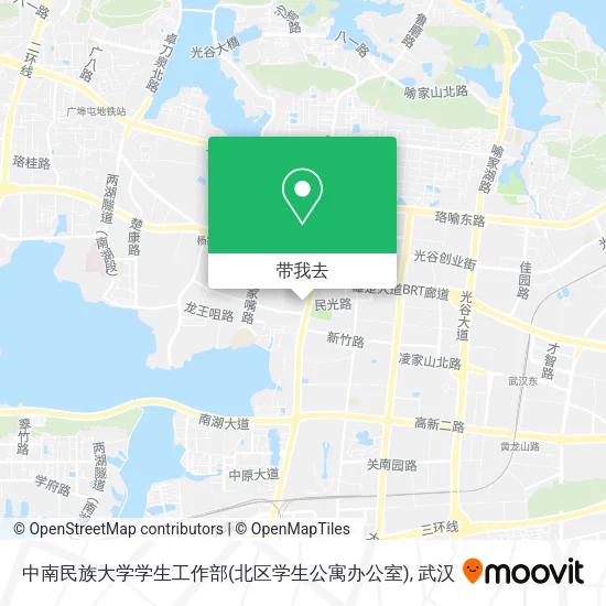 中南民族大学学生工作部(北区学生公寓办公室)地图